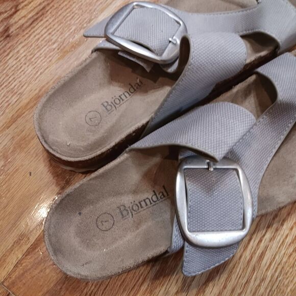 Bjorndal  Women’s‎ Sandals Size 7 Leather - Silver - Picture 3 of 5